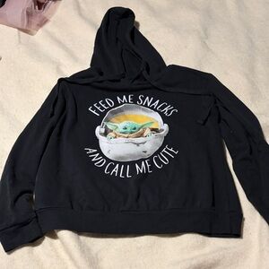 Black Hoodie with Baby Yoda